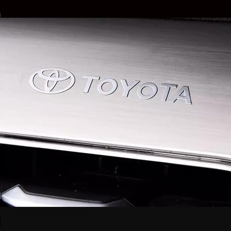 AXYY2 Car Window Wiper Stickers Metal emblem Auto Decor Decals For Toyota Prado CHR Avensis Prius Tacoma Tundra Sequoia Land Cruiser