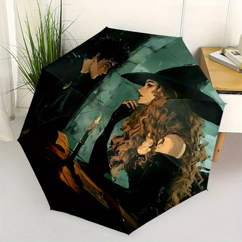 1pc Harry Potter Automatic Open/Close Umbrella Sturdy Iron Frame, Compact Travel Umbrella - Perfect Gift for Women, Men A0829135