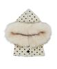 HETIT Fur Trim Balaclava (Dot Ivory)
