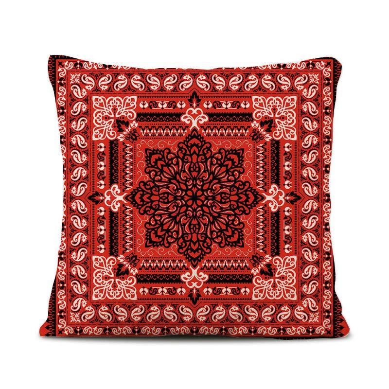 Retro Persian Style Turkish Waist Pillow, Luxury Ethnic Palace Style B&B Hotel Model Room Decoration Sofa Pillow