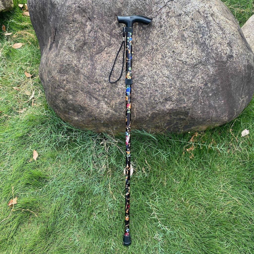 Aluminum Folding Walking Stick: Telescopic, Non-Slip Hiking Cane for Elderly Assistance