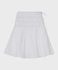Belloel Smoked Shirred Midi Skirt Ivory