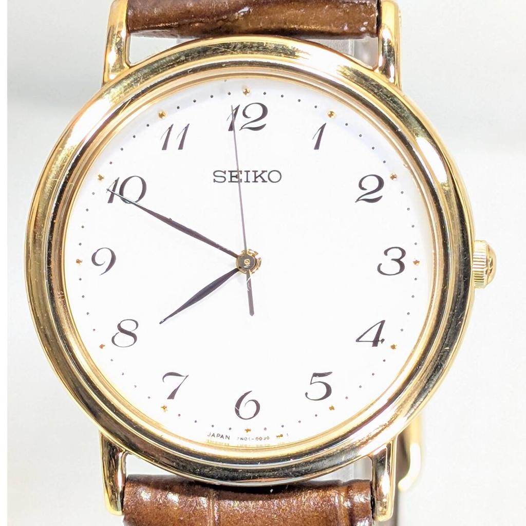 SEIKO Quartz Battery and Strap Working Men's Watch, Replaced, Condition, P-97