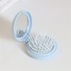 Folding Portable Small Comb With Makeup Mirror DIY Cushion Head Massage Comb Mirror