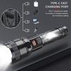 High Power Led Flashlight 7 Lamp Beads with Side Light Super Bright USB Rechargeable Torch Outdoor Camping Fishing Lamp