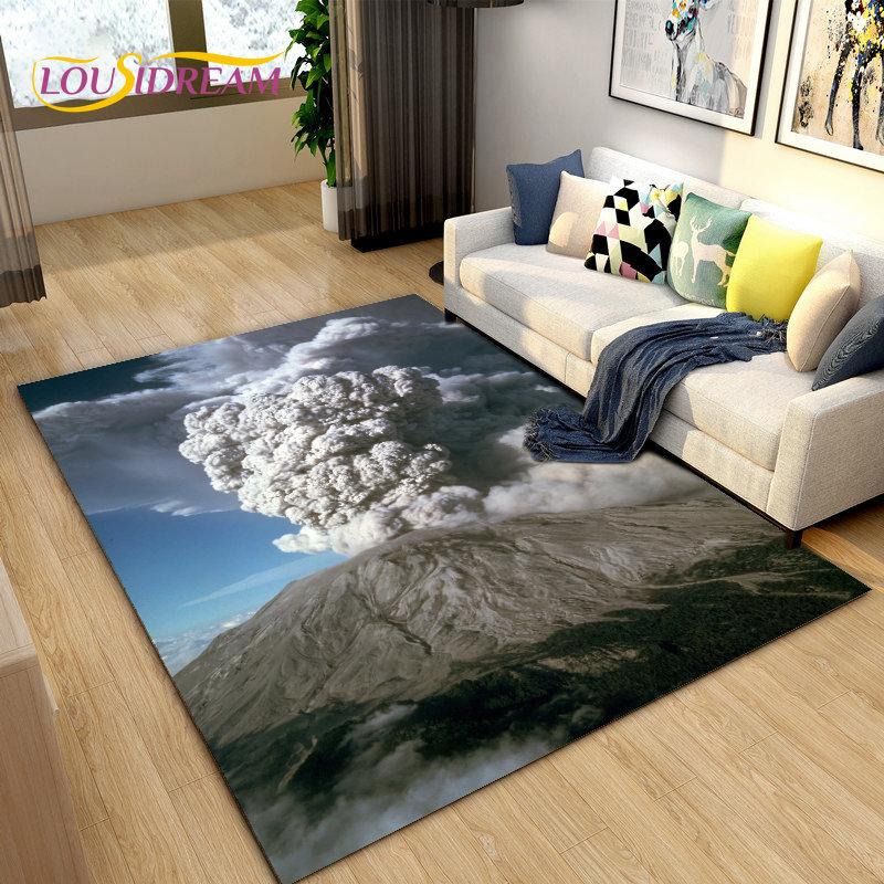 Volcanic Magma Series Area Rug Large,Carpet Rug for Living Room Bedroom Kitchen Doormat Decoration, Kids Play Non-slip Floor Mat
