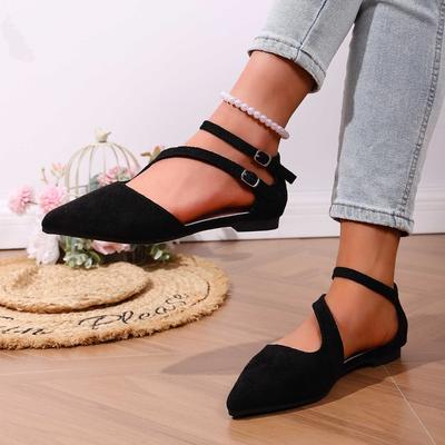 Neuer Stil Slipper - Eckiger Absatz, Spitze Zehenpartie, Tiefer Ausschnitt, Übergröße, Einzelner Schuh für Damen