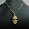 Skull Pendant Necklace Iced Out Moissanite Inlaid Environmental Copper Hip Hop Jewelry For Men Women