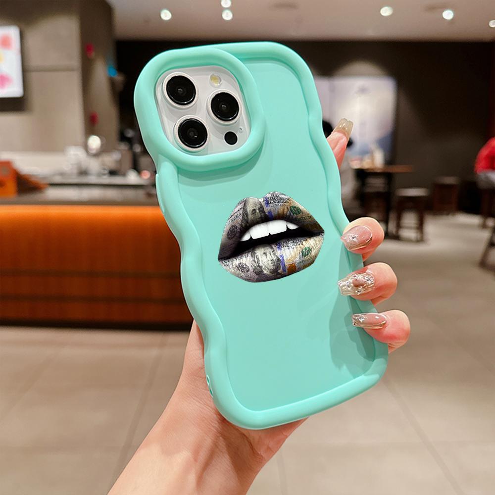LZ18 Lips kiss Wave Silicone Phone Cases for Samsung A15 S23 FE S24 Ultra A34 A54 A14 A55 Motorola G32 OnePlus Soft Cover