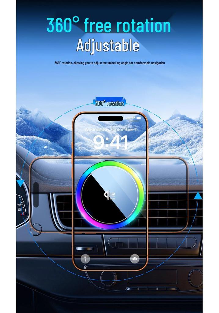 Qi2.2 25W Magnetic Wireless Charger with Cooling Fan and Car Phone Holder