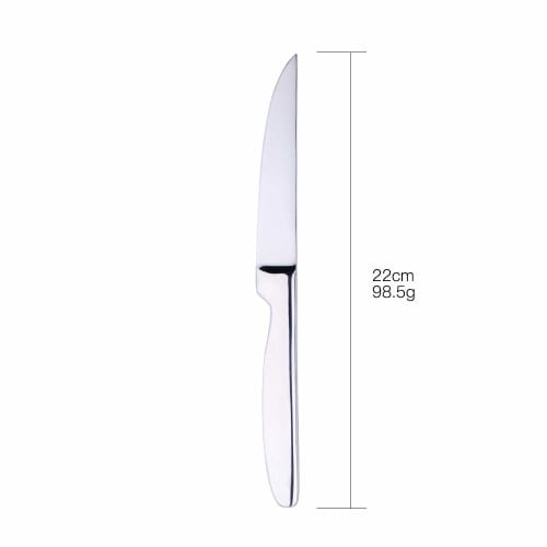 Bisda Steak Knives, 2-Piece Set, 9cm Blade, All Stainless Steel, Dishwasher Safe, Silver, Available in Multiple Colors