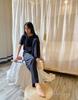New Women's Solid Color Ice Silk Loungewear Two-Piece Set - Casual Soft Style