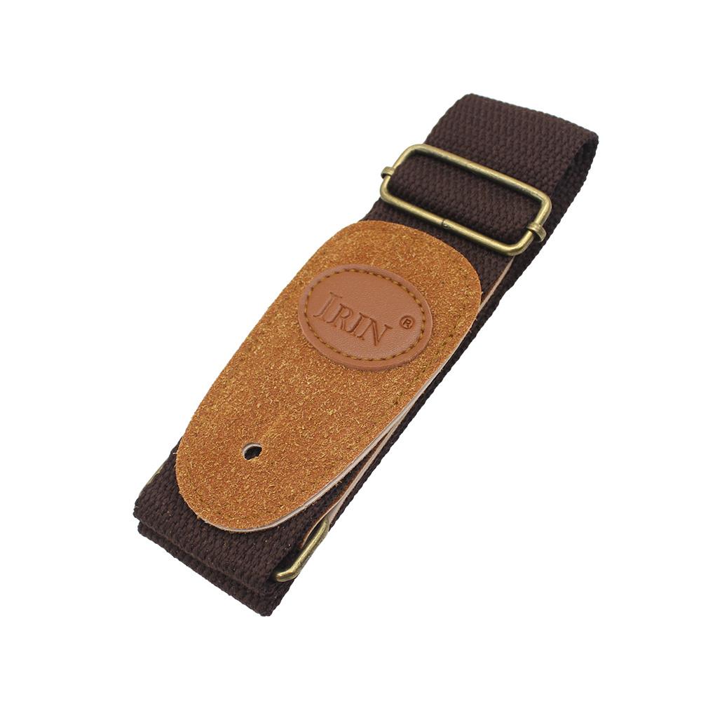 Adjustable Guitar Belt Woven Cotton Guitar Strap with Leather Ends for Electric Acoustic Folk Guitar