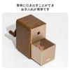 Deli Manual Pencil Sharpener Mini Wood Grain Brown Broken Lead Remover 5 Level Lead Adjustment Automatic Pen Feed Compatible with Various Pencils