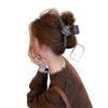 High-End Retro Plaid Heart Claw Clip for Thick Hair - Women's 2025 Hair Accessory