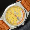 VINTAGE REFURBISHED SEIKO 5 AUTOMATIC 6309A JAPAN MENS YELLOW WATCH A440777-4 Sk-a440777