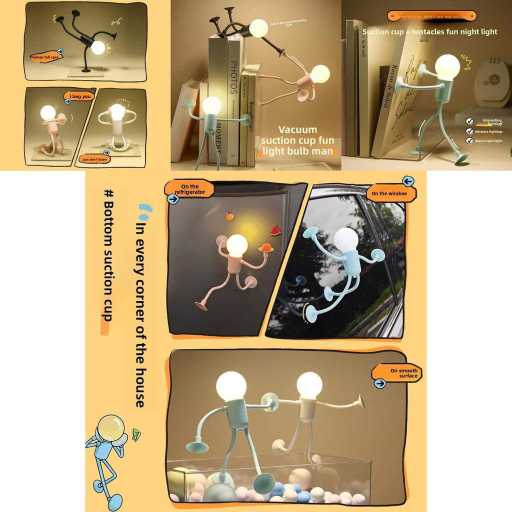 Modern Minimalist Shape Shifting Night Light With Button Control For Kids And Teens Gift