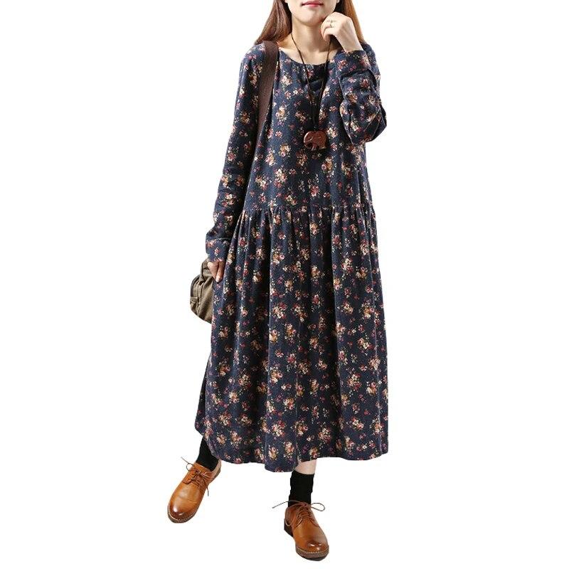 Vestito da donna con stampa floreale, primavera, moda coreana, manica lunga, casual, scollo a V, abito da ragazza Mori