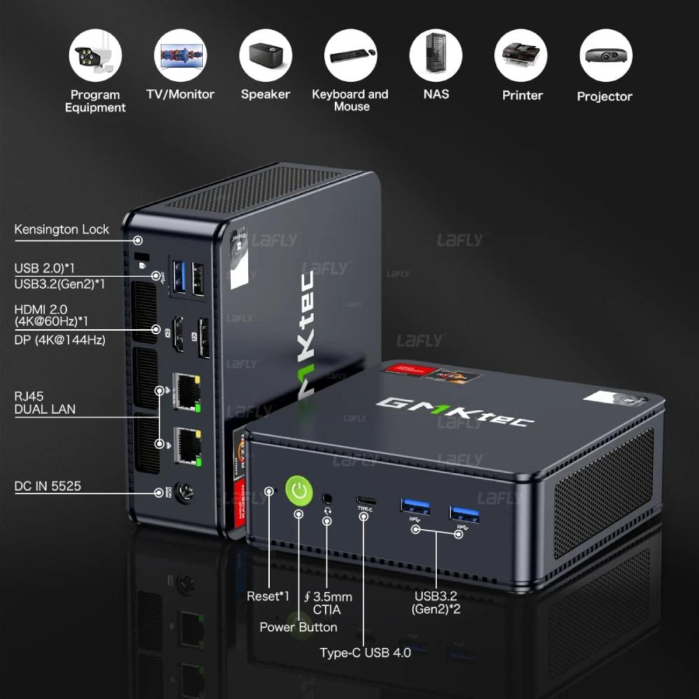 GMKtec M6 Mini PC AMD R5 6600H 6 nuclee 12 fire Computer 16GB DDR5 512GB SSD PCIe 3.0 WiFi 6 BT5.2 Mini PC Computer Desktop