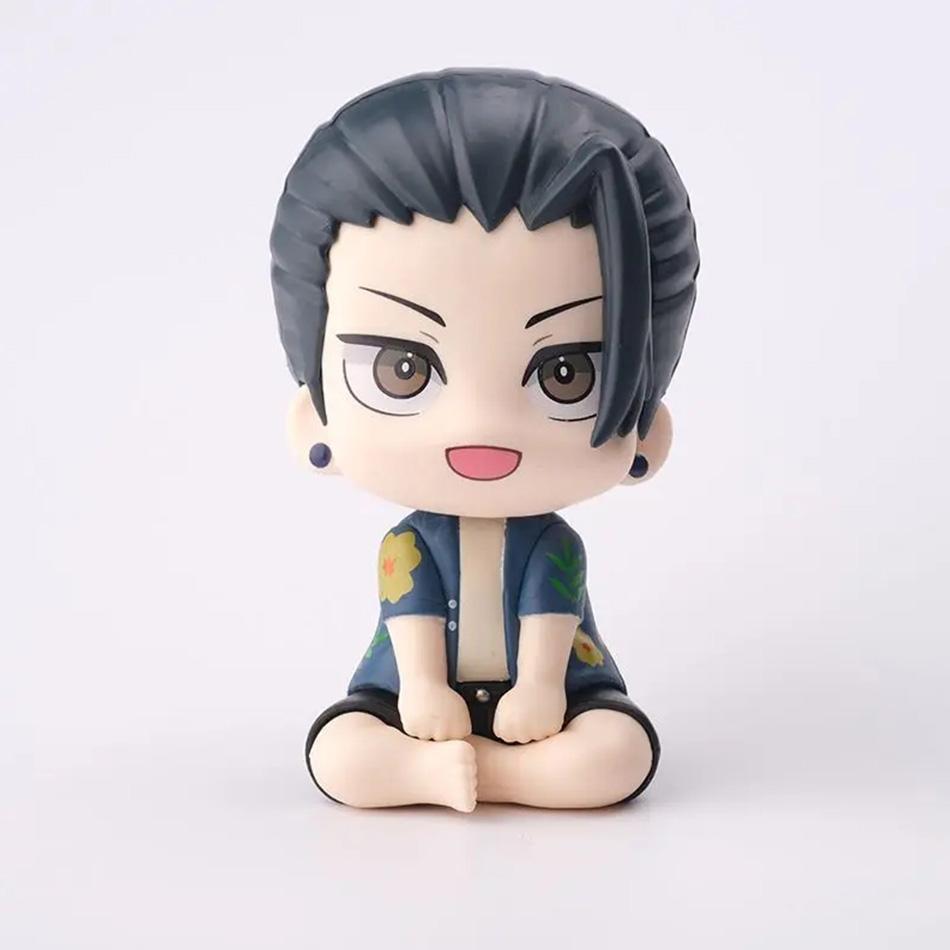 Anime Kawaii Mini Figures - Jujutsu Kaisen PVC Collection Dolls Fushiguro Ryomen Sukuna Gojo & Geto Suguru Sitting Characters