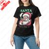NEW Funny Santa Claus Bad Funny Christmas Party Tshirt Unisex Vintage Classic Fashion Streetwear Camisetas Men Women Cotton Tops