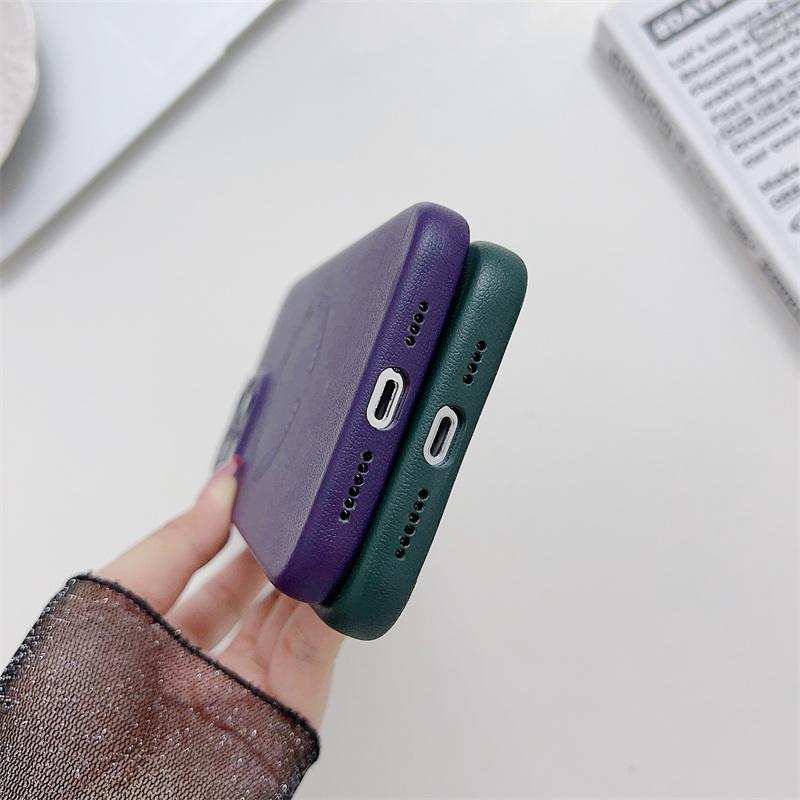 Proteção de câmera com furo de precisão Carregamento sem fio para capa de couro Magsafe para iPhone 15 14 13 12 Pro Max Plus Capa protetora magnética à prova de choque