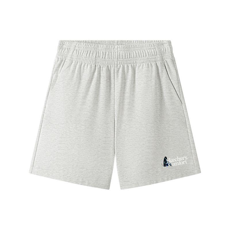 Skechers Fashion Versatile Sports Knitted Casual Shorts Women shorts Light-White Gray L225W132-0248 S