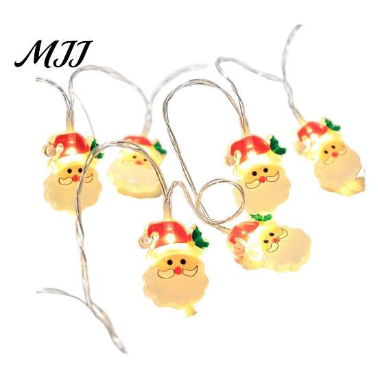 Creative Layout Holiday Props LED Christmas String Lights, Santa Claus/Snowman/Tree/Candy Cane Light, Decorative Cartoon Winter Seasonal Room