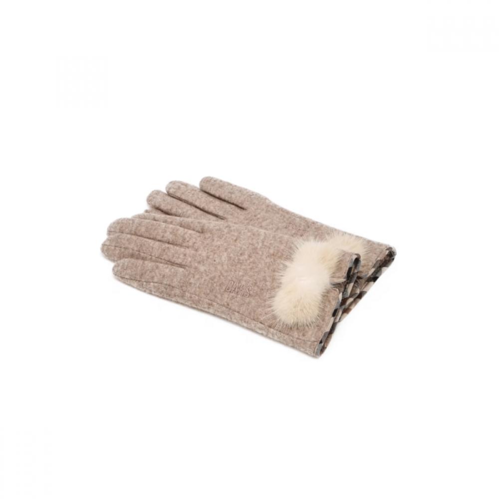 DakS Women S Glove Beige Mink Fur Wool Glove Dcgv6f432i2