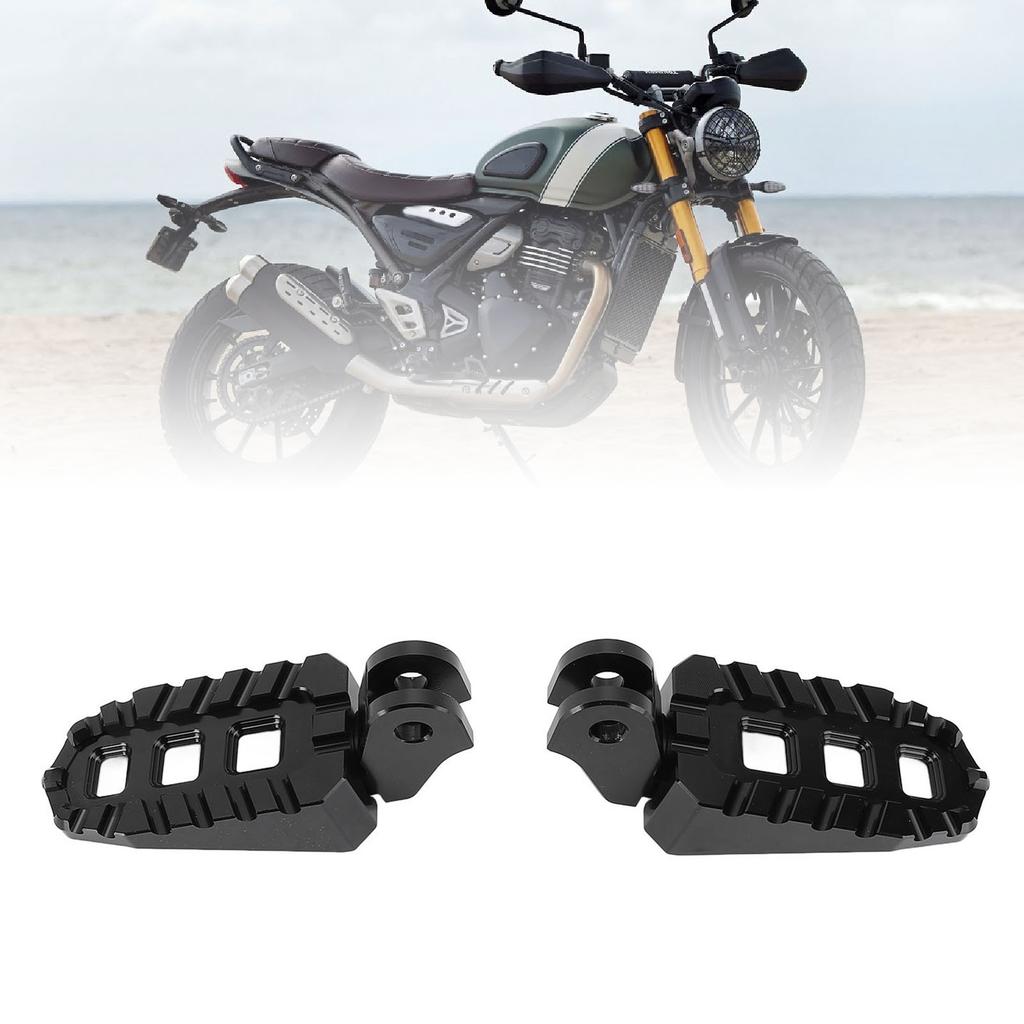 1 Paar Motorrad-Fußrasten vorne CNC6063 Aluminiumlegierung 10 mm Höherlegung Fußrasten Ersatz für Scrambler 400X 2023 bis 2025