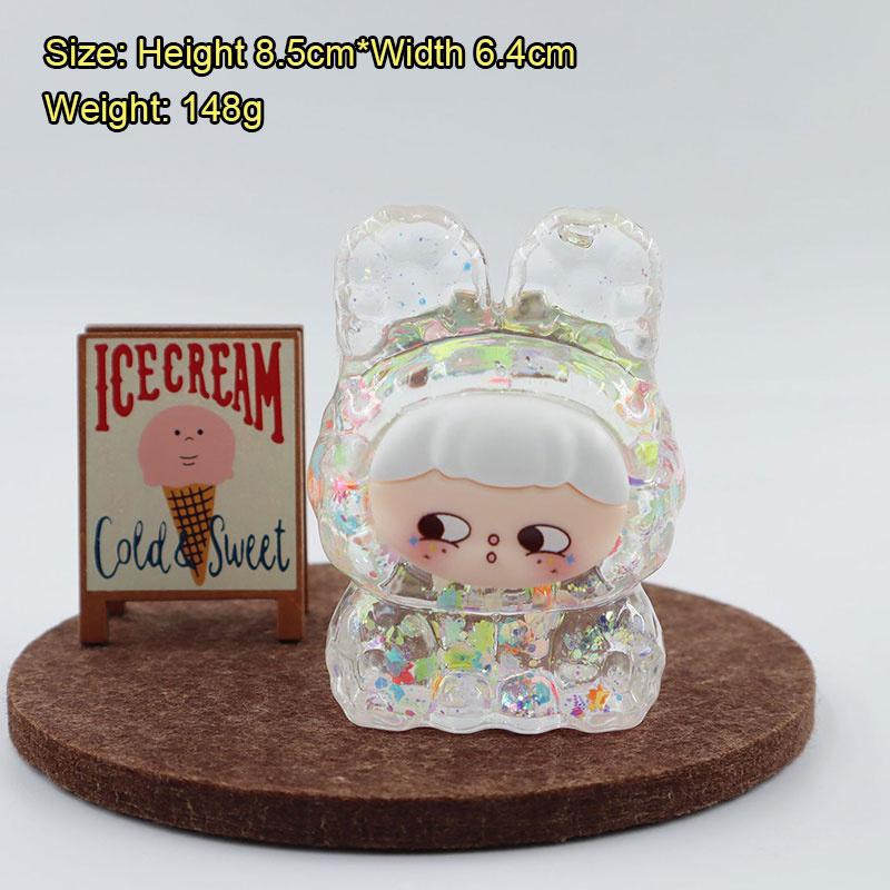 Oiled 8.6Cm Quicksand Dream Rabbit Ornament Cute Cartoon Desktop Ornament