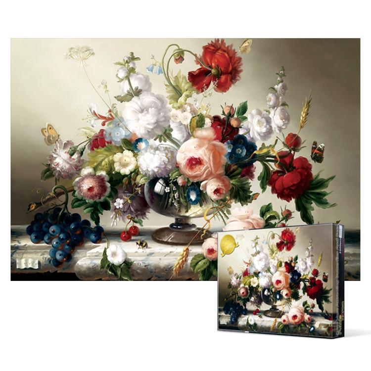 2000-teiliges Puzzle – Rosenvase, die Schmetterlinge anzieht (Mini), beliebtes koreanisches Puzzle