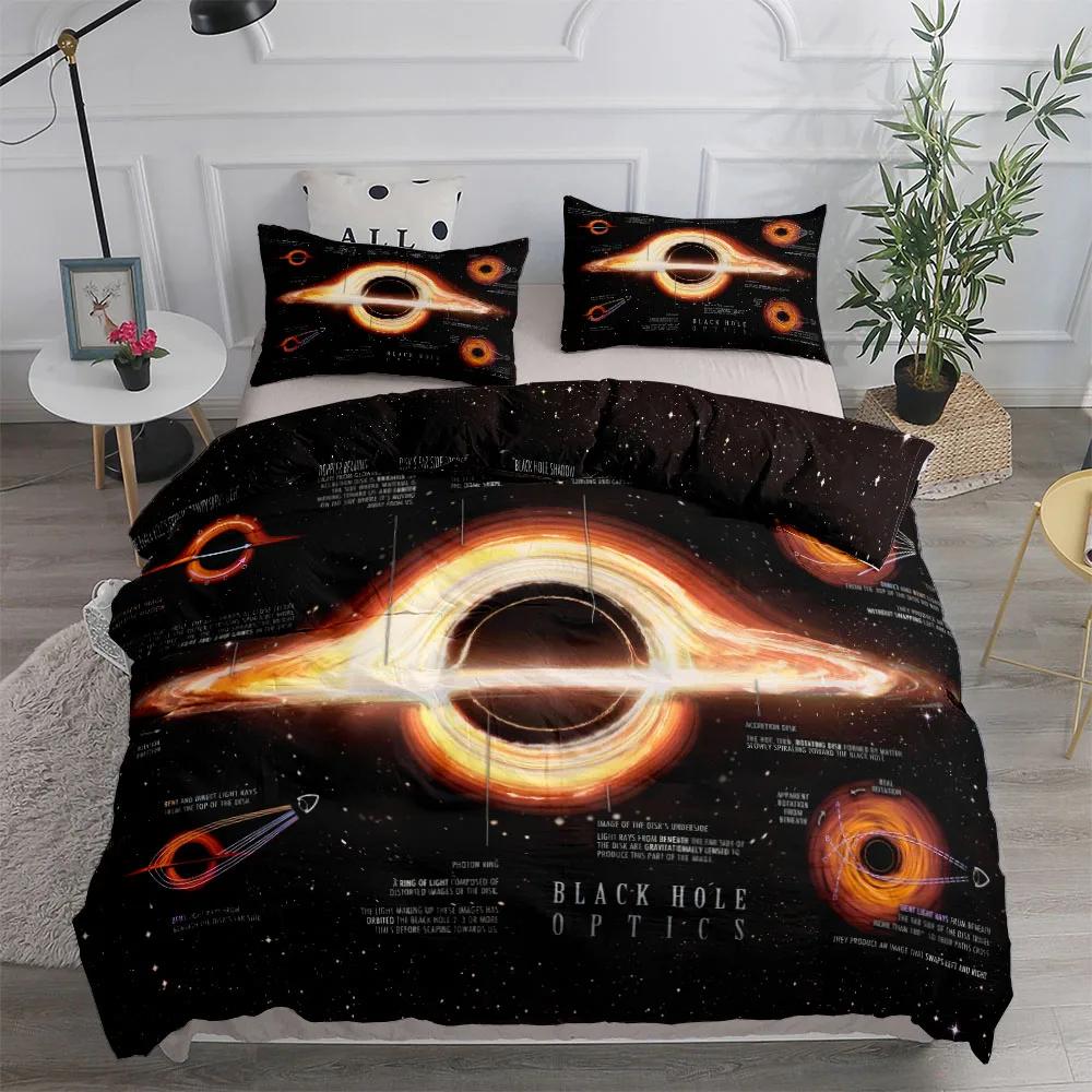 Abstract Space Nebula Duvet Cover Set UK Single Double Queen King  Full King Size Bed Linen Set