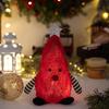 Light-up Plush Christmas Tree Doll Decoration Stuffed Fluffy Xmas Tree Shaped Gnome Elf Ornament with Glitter Star Topper for Hotel Mall Window Decor