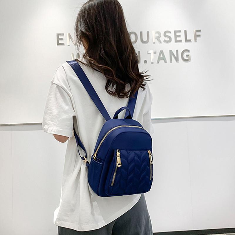 Nylon Travel Backpack Women‘S School Bags For Girls Anti-Theft Compact Shoulder Bag Packs Water-Repellent Rucksack
