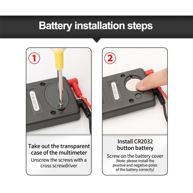 Portable Multimeter 1999 Counts Digital Multimeter Voltmeter Auto-Ranging for Testing Voltage Current Resist Continue