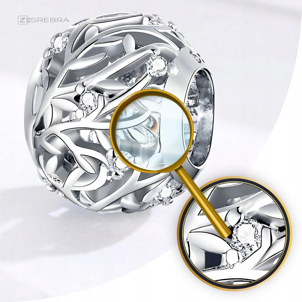Charms Twigs 925 Leaves Pendant Bead Charms Pr. S925