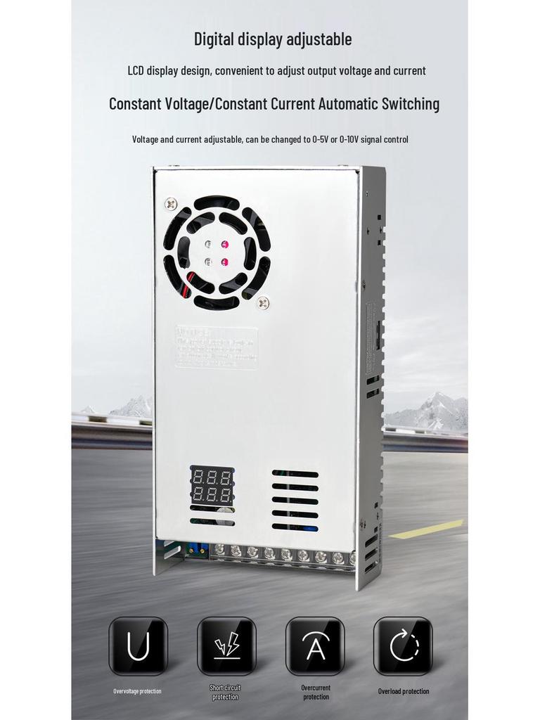 Switching Power Supply MSE-600W, DC 24V-90V, Digital Display, 50A Analog Control