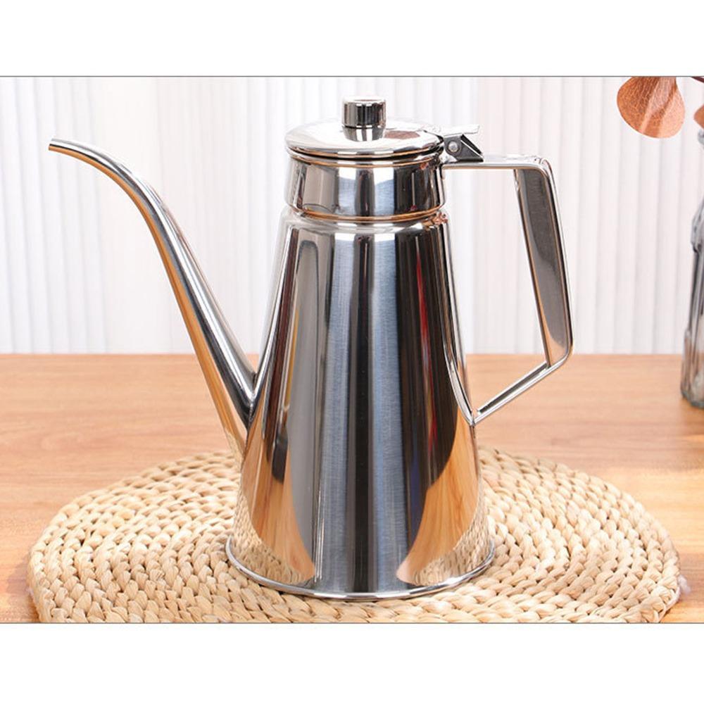 1L/1.2L Oil Dispenser Bottle 304 Stainless Steel Olive Oil Dispenser  Oil Storage
