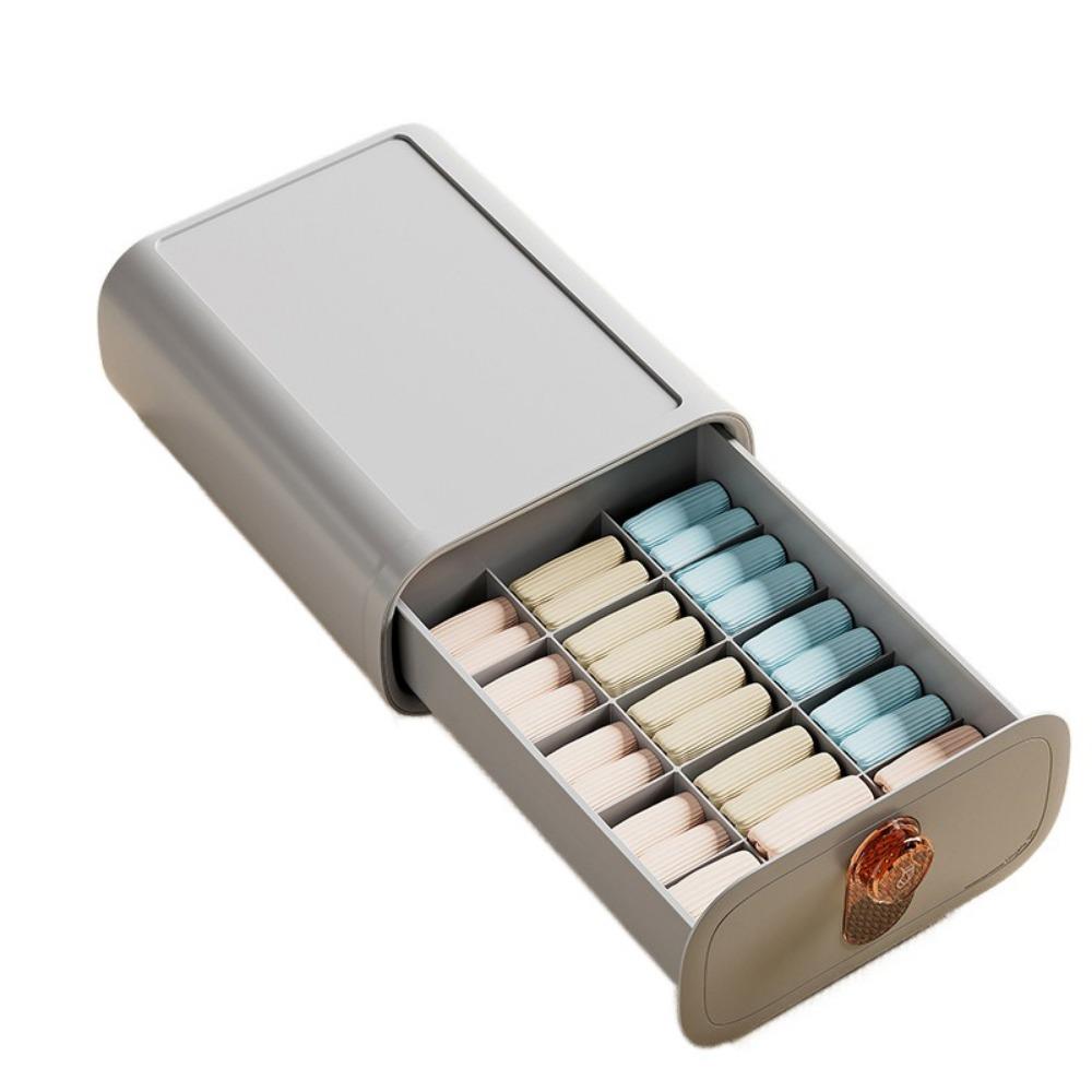 Упорядоченный ящик для хранения бюстгальтеров Пылезащитный органайзер для трусов и носков Коробка для хранения в шкафу Шкаф Grey-15 Grids