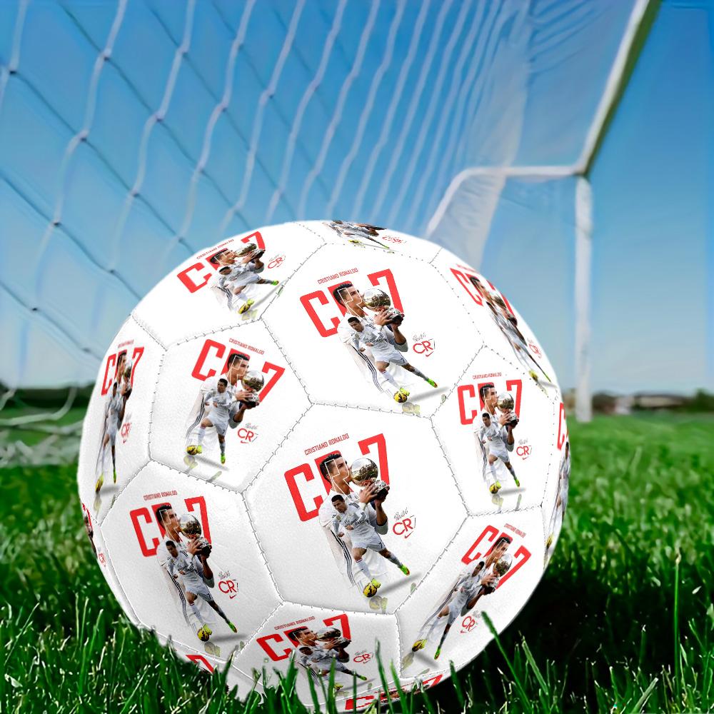 Cristiano Ronaldo Pallone da Calcio Misura 5 Cucito a Macchina per Allenamento e Partite Indoor/Outdoor Regalo Unico per gli Amanti del Calcio