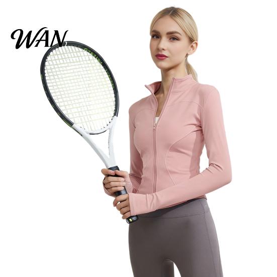 Thumb Hole Sleeves Yoga Top Women Long Sleeve Workout Tops Quick Dry Full Zip Crop Athletic Slim Sweat-wicking Wear Fit Shirts Sportwear with