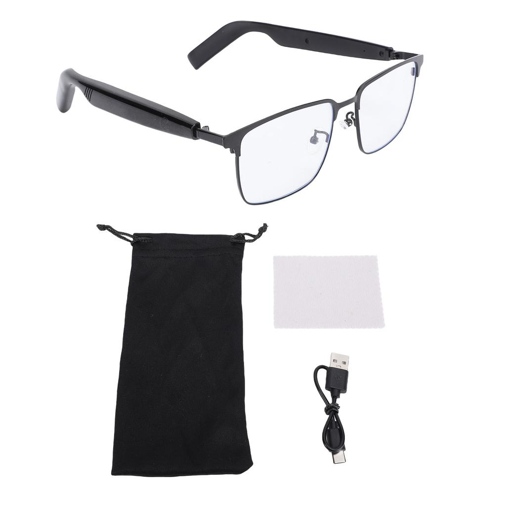 Smart AI Translation Bluetooth Glasses Support 100+ Languages Real Time Translation Built in Mic Speaker for Music