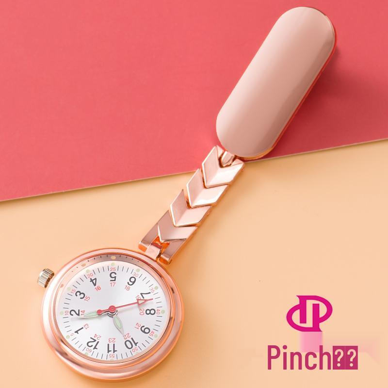 Engraved Women's Nurse Pendant Brooch Watch for Medical Use