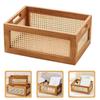 Vintage Rattanstorage Box Books Snacks Fruit Cosmetics Organizers Storage Woven Baskets Multifunction Organizers for Living Room
