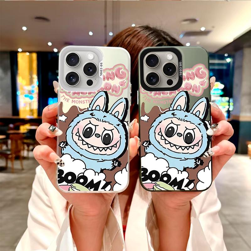 Labubu Dynamic Cuteness" Fashion Case for Oppo/Realme Series.Oppo A12,A1 Pro,A16K,Reno6 Lite,A3x,A32,A58,A17,Realme 7i,9i,V23,C15,C25Y...