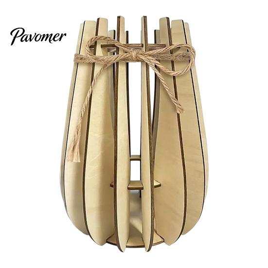 Eco Friendly Wood Decor Wooden Puzzle Flower Vase, Arrangement Display Stand for Placing Flowers & Interlocking Vase Artificial Flowers, Suitable