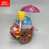 MOC Bricks Cotton Candy Cart City Street View Roadside Stalls Building Blocks Toys for Children Assemble DIY Dolls