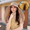 Women's Sun Protection Hat with Neck Cover, Foldable Wide Brim Summer Beach Cap, Lightweight Breathable for Spring-Summer Season