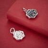 Sterling Silver Rose Flower Pendant & Charm for DIY Bracelets/Necklaces